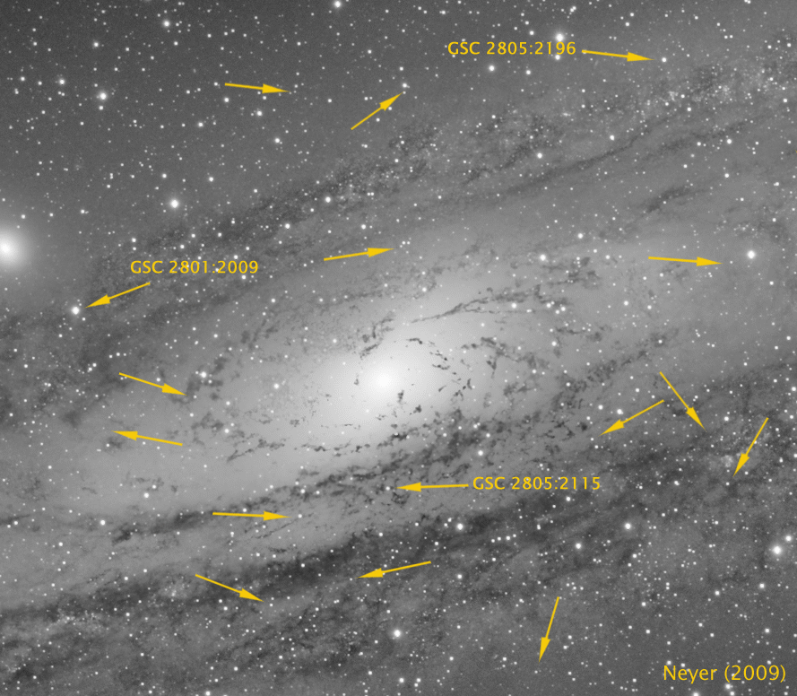 Star Motion around M31